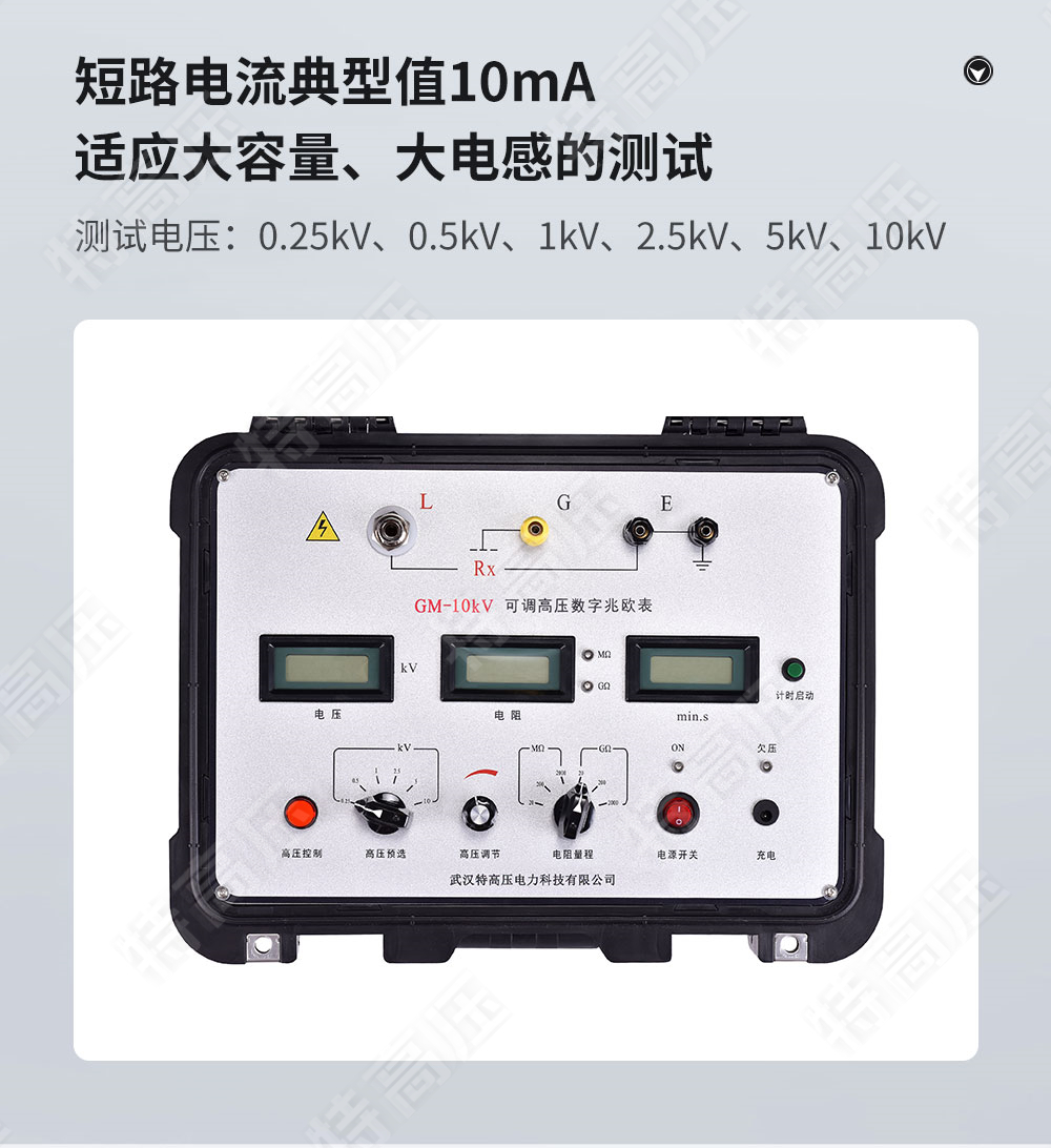 GM-10kV 可調高壓數字兆歐表(圖3)